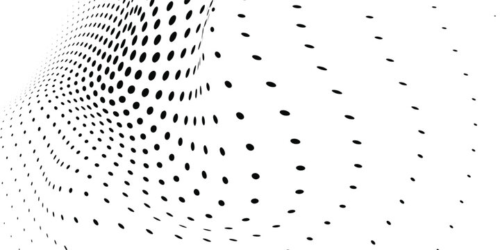 Black Polka Dot Seamless Pattern on White Minimalist Background