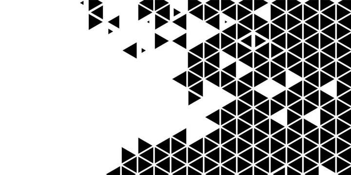 Latar Belakang Pola Segitiga Geometris Dengan Segitiga Hitam Pada Desain Gradien Putih