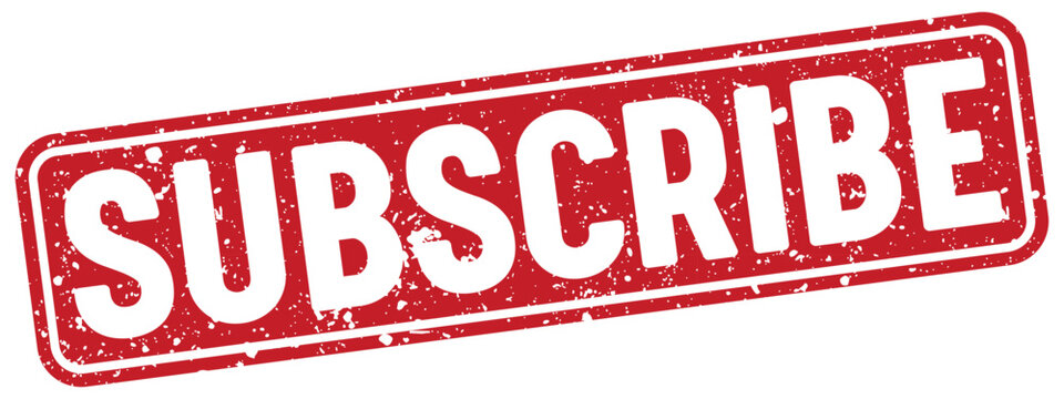 subscribe stamp. subscribe red rectangular grunge stamp on transparent background