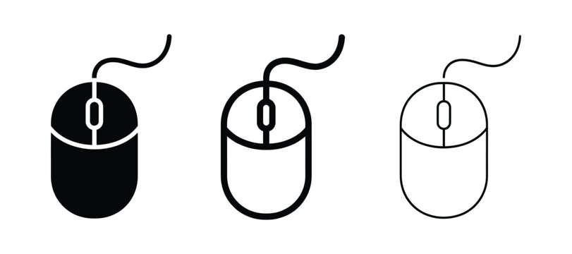 Computer mouse icon set vector illustration