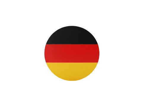 Round icon with the flag of germany isolated on transparent background