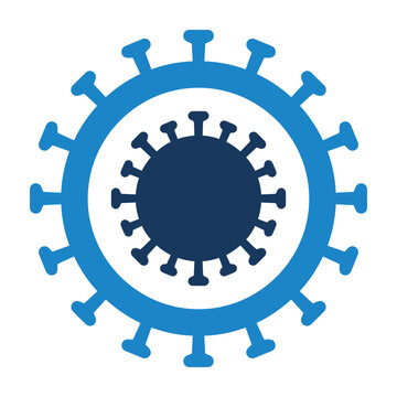 Coronavirus covid 19 viral cell structure icon with medical icon science research biology