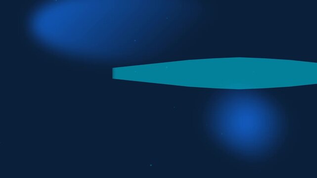 A modern, strong, masculine corporate motion background featuring simple abstract shapes (waves, ribbons, blobs, dots) flowing in a deterministic 10-second seamless loop. Only three specific blue/cyan
