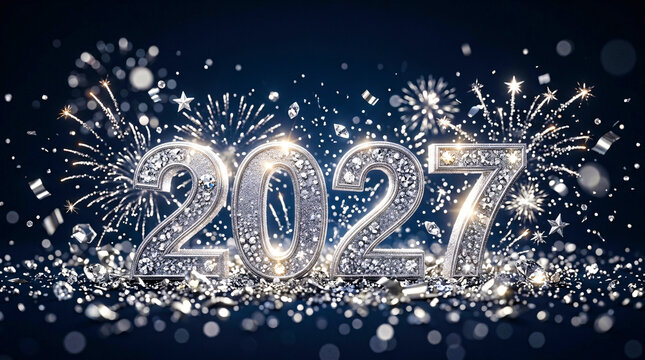 Silver Diamond 2027 Text Effect