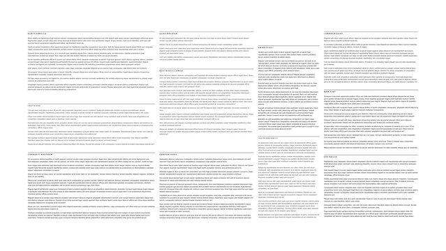 Asymmetric modular grid of tiny lorem ipsum text blocks on transparent background
