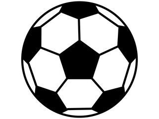 Fototapeta premium Classic Black And White Soccer Football Ball Graphic Icon On Transparent Background