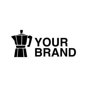 Moka Pot Coffee Maker Logo with Minimalist Cafe Symbol,
Minimalist Vector Emblem for Coffee Shops, Cafes