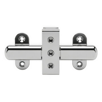 Heavy duty metal hinge clamp on white background