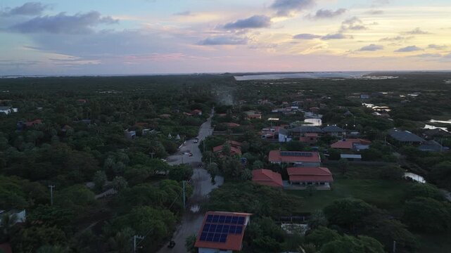 Aerial view of Parque Nacional dos Lencois Maranhenses, Brazil.