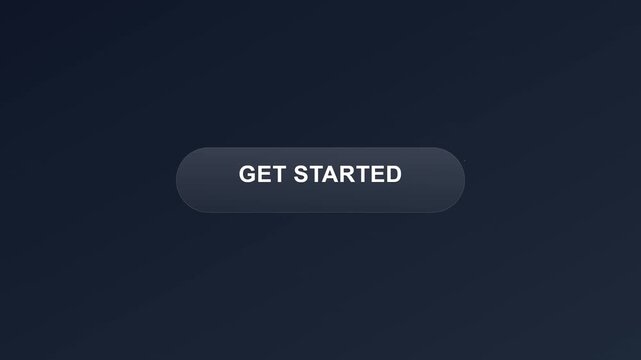 Animated get started call to action button with light sweep effect