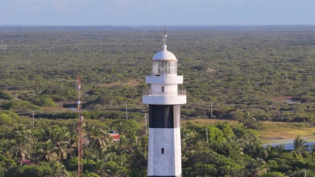 Aerial view of Mandacaru lighthouse in Joao Pessoa, Brazil.