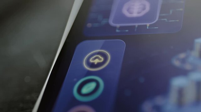 Finger selects cloud upload control on dashboard