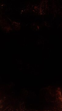 Bright Golden Fire Explosion Expanding Into a Dark Void During a High Energy Blast Effect Sequence