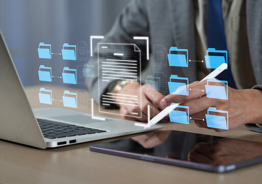 Concepts regarding data export and privacy requests; documents and folders being downloaded from user accounts; access to personal data; data backup; and secure data management.
