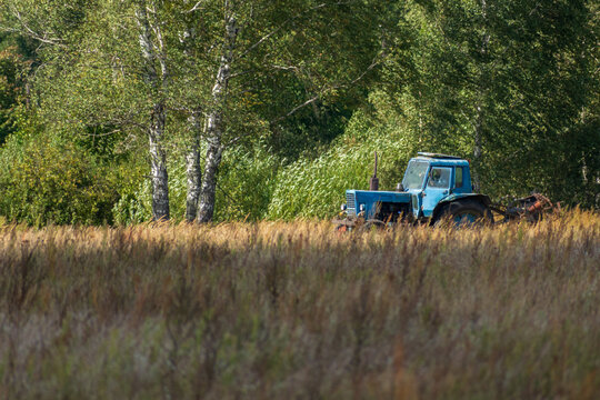 tractor in field