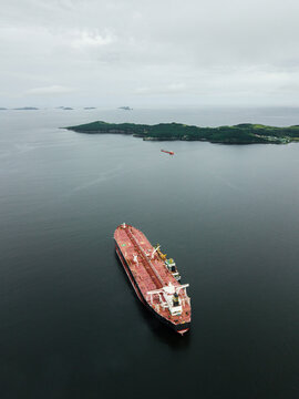 Large Red Cargo Sailing