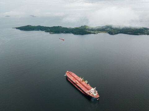Large Red Cargo Sailing