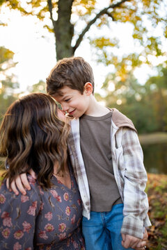 Happy Son and Mother