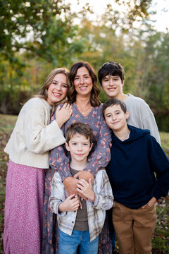 Beautiful Mother and Four Children