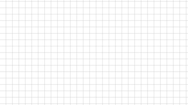 Grey grid lines animation forms a uniform graph paper pattern on white. Minimalist geometric perspective moves on grey grid lines. Technical engineering displays use these clean grid lines.