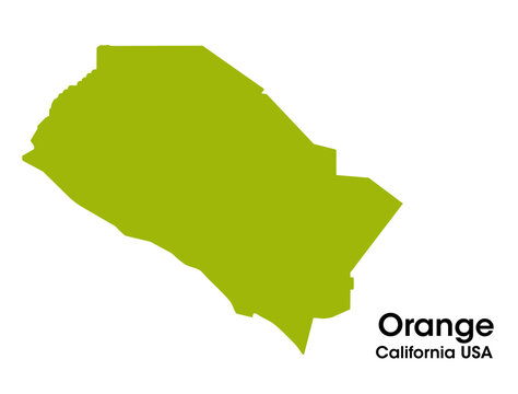 orange county califonia map in vectors