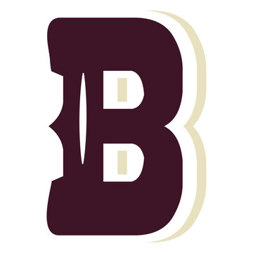 Western block capital letter b