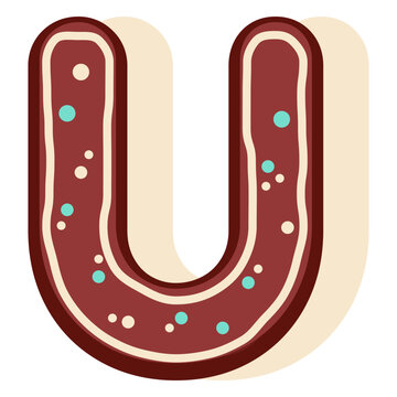 Gingerbread letter u