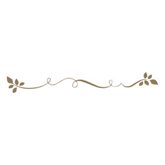 Obraz premium Floral design leaves thin hand drawn