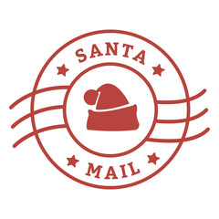 Obraz premium Christmas santa mail lettering