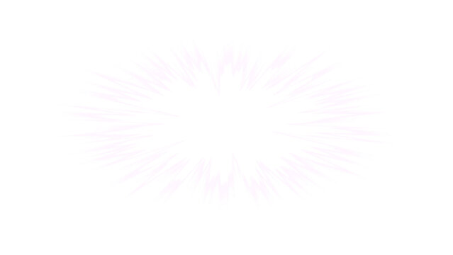 Soft pink rays radiate from a bright white center, forming a subtle atmospheric light burst with transparent edges.