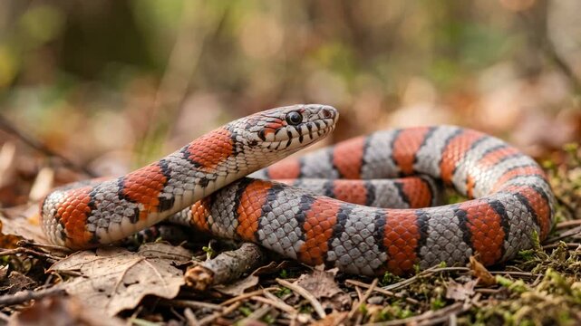 milk snake close up at morning light in texas usa video