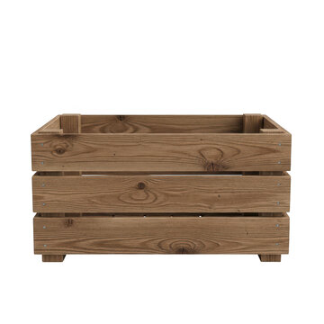 Three-tiered wooden planter box