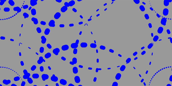blue dotted circle and half circle on milk chocolate background