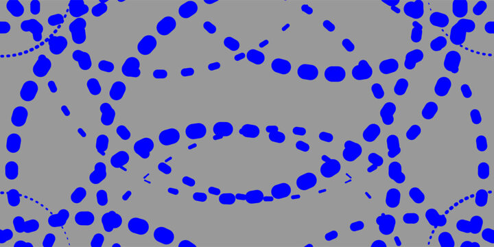 blue dotted circle and half circle on milk chocolate background