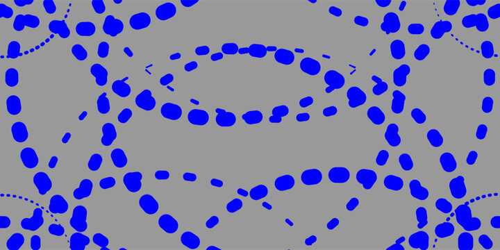blue dotted circle and half circle on milk chocolate background