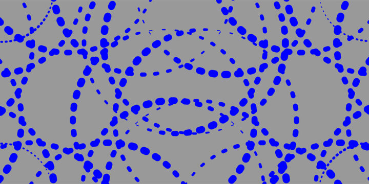 blue dotted circle and half circle on milk chocolate background