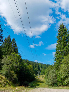 Ski slopes around Spitzingsee in Bavaria. Valepperalm lift between Rosskopf and Haushammer Bach serving the Valepp training ski slope