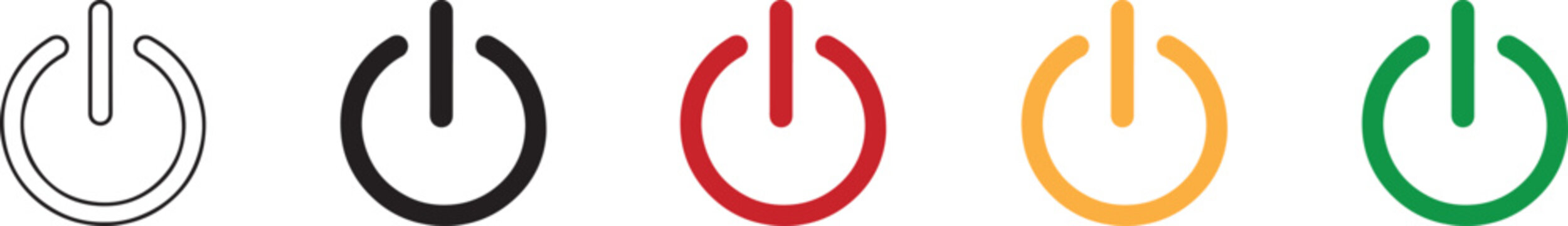 Power Button On Off Vector Icon Switch Start Symbol