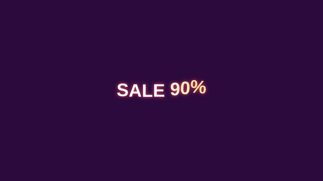 Sale Announcement with 90 Percent Discount Highlighted in Bright Colors.