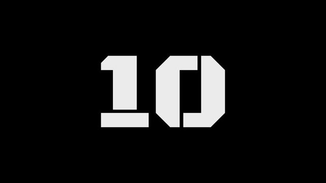Minimal white numeral countdown sequence from 15 to 0 on a clean black screen, designed for timing visuals