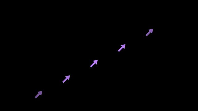 Sequential Arrow Movements in Dark Background for Visual Effect.