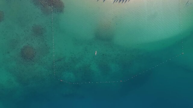 Oludeniz Beach Drone Video, Turquoise Color Kumburnu Beach (Kumburnu Plajı) Drone Video, Fethiye Mugla, Turkiye (Turkey)