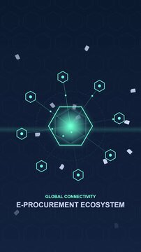 E-Procurement Ecosystem Digital Network Motion Graphic