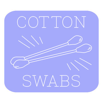 Cotton swabs bathroom label line