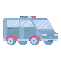 Police van flat © Vexels