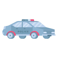Police patrol car flat © Vexels