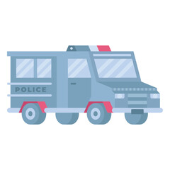 Riot control police car flat © Vexels