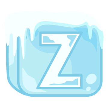Ice cube letter z