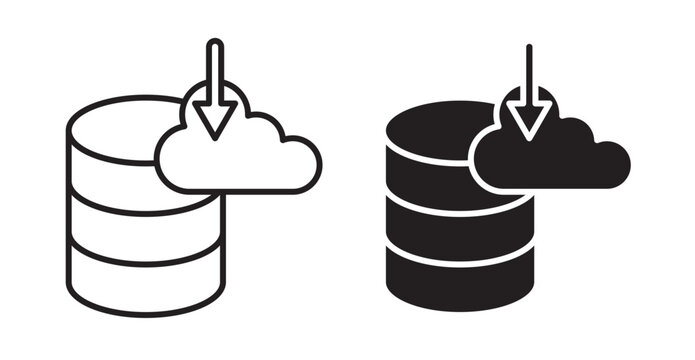 Data Collection icons in fill and stroke style on white background