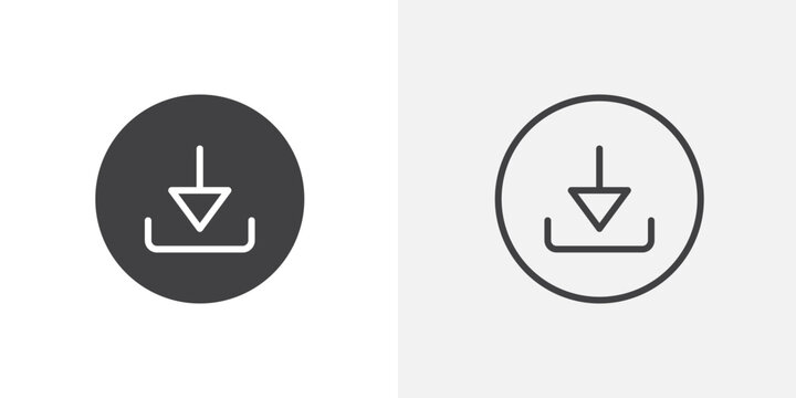 Download icon set for ui designs on white background